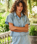Embellished Denim Blouse