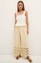 Marin Pant in Birch Eyelet
