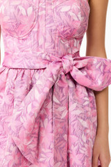 Nadeen A Line Mini Dress in Pink & Purple