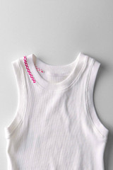 Zigzag Stitch Detail Ribbed Layering Tank Top
