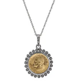 Miss Italy Italian 20 Lira Coin Necklace