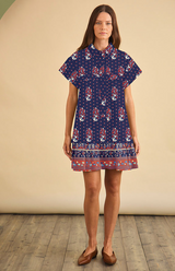 Addison Dress in Fall Floral Navy
