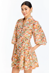 Valencia Mini Dress in Marbled Multi