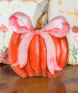 Gallery Acrylic Pink Ribbon Pumpkin