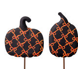 Bow Pumpkins Set of Two