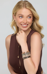 Mocha Geometric Bracelet