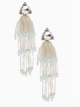 Glowing Flash and Light White Crystal Earrings