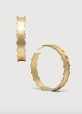 Large Scalloped Hoop Earrings