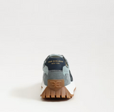 Langley Lace Up Sneaker in Blue/Multi Mesh/Suede