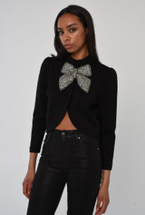 Regina Bow Jacket in Black