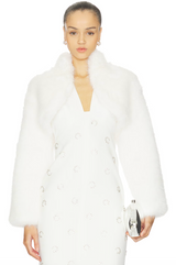 Lucyna Cropped Jacket in White