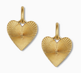 Small Ribbed Heart of Gold Huggies