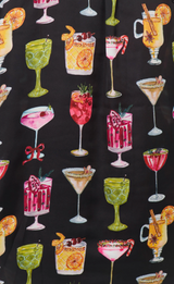 Classic Silky PJ Set in Holiday Cocktails