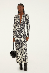 Cashews and Birds Winterwhite Maxi