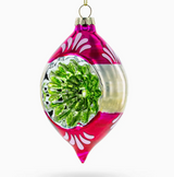 Vintage Tinsel Retro-Inspired Glass Christmas Ornament