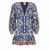 Luna Blue Long Sleeve Mini Dress