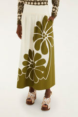 Palermo Green Midi Skirt