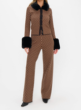 Zermatt Sweater Pants in Carmel Geo Knit