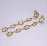 Edie Baguette Drop Earrings