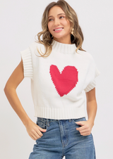 Sleeveless Heart Sweater