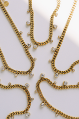 Chloe Crystal Cuban Chain Necklace