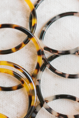 1.25" Skinny Tortoise Hoop Earrings