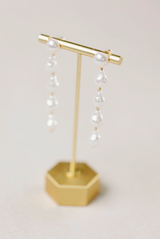 Natural Pearl Statement Drop Statement Earrings