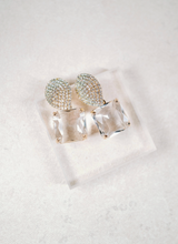 Retro Pave Crystal Gum Drop Statement Earrings