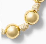 The Gold Ball + Pearl Knotting Bracelet