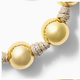 The Gold Ball + Pearl Knotting Bracelet