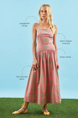 Newberry Dress in Day Glow Check