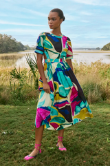 Jada Dress in Stroke of Spring