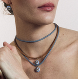 Bezel Clasp Cord Necklace