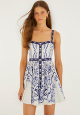 Porcelain Garden Off-White Sleeveless Mini Dress