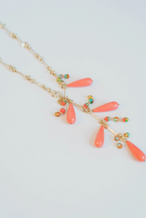 Chalcedony Tear Drop Necklace