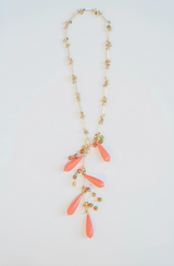 Chalcedony Tear Drop Necklace