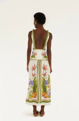 Tropical Scarf Sand Maxi Dress