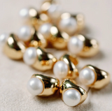 Pearl Mini Huggie Hoop