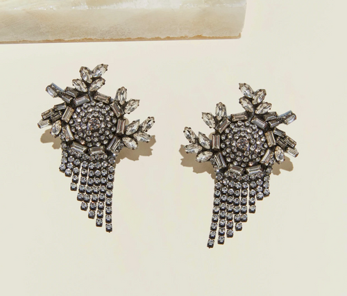 Nadya Petite Earrings in Crystal