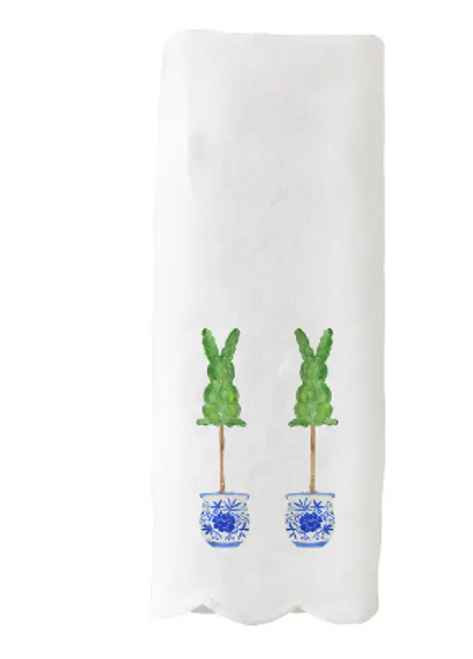 Scalloped Bunny Guest Towel