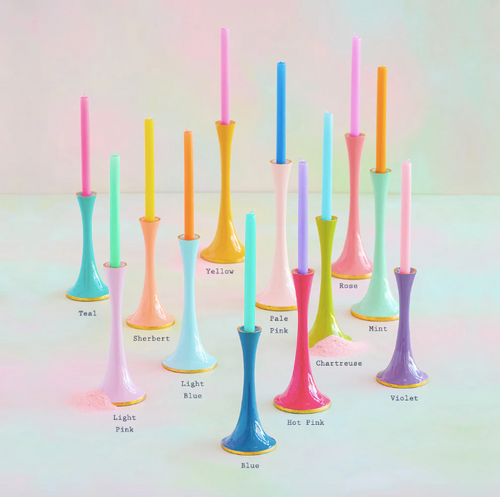 10" Rainbow Taper Flute Candle Holder