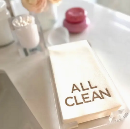 Acrylic Tray with Guest Towels