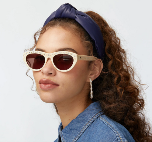 Ivory Walnut Memphis Wayfarer Sunglasses