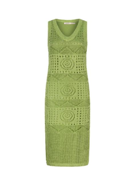 Green Ajour Knit Dress