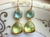 Peridot and Aquamarine Gold Earrings