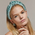 March Aquamarine Glittering Crystal Knotted Headband