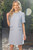 Braid Neck Double Pocket Tweed Dress