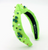 Child Size Lime Green Headband with Shamrock Crystal