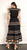 Tricolore Midi Dress in Onyx