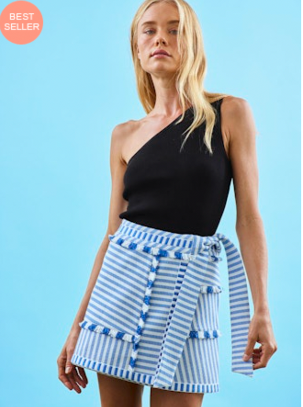 Bay Skirt in Coastal Stripe